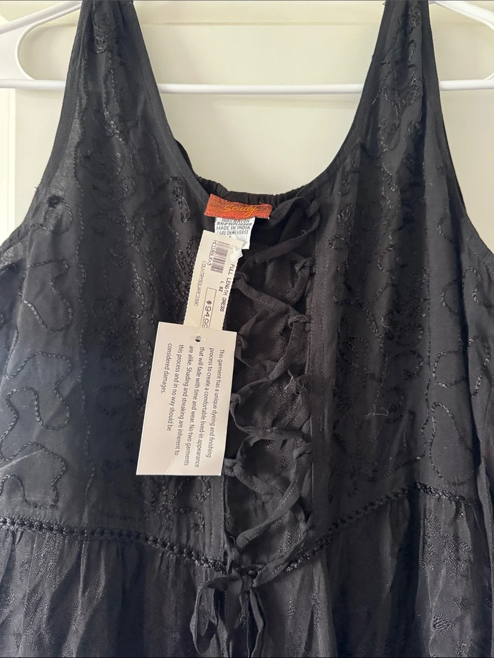 Black Tiered Maxi Dress - Picture 3 of 6